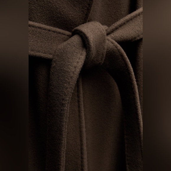 ** SOLD** Oversize, hooded, Zara, Manteco, wool coat. Belted - Picture 6 of 7